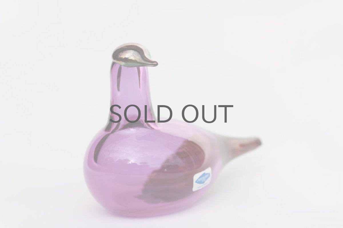 画像2: 北欧アートガラス/iittala/イッタラバード/Oiva Toikka/オイバトイッカ/Marsh duck/アメジスト (2)