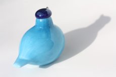 画像4: 北欧アートガラス/ビンテージガラス/Oiva Toikka/オイバトイッカ/iittala/イッタラ/Nuutajarvi/ヌータヤルヴィ/Birds/バード/Little tern/リトルターン/ライトブルー (4)