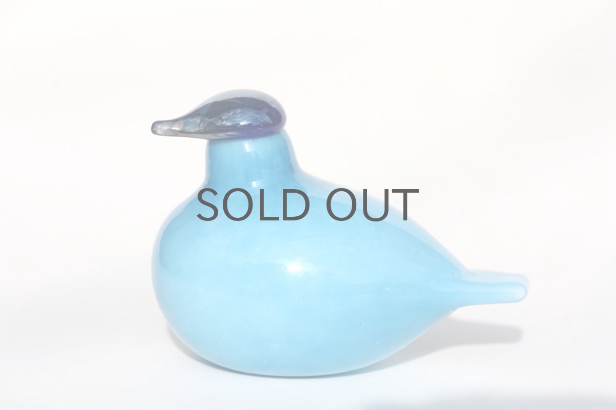 画像1: 北欧アートガラス/ビンテージガラス/Oiva Toikka/オイバトイッカ/iittala/イッタラ/Nuutajarvi/ヌータヤルヴィ/Birds/バード/Little tern/リトルターン/ライトブルー (1)