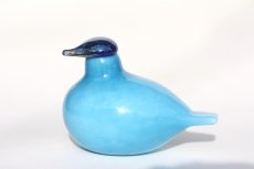 画像1: 北欧アートガラス/ビンテージガラス/Oiva Toikka/オイバトイッカ/iittala/イッタラ/Nuutajarvi/ヌータヤルヴィ/Birds/バード/Little tern/リトルターン/ライトブルー (1)