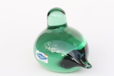 画像4: 北欧アートガラス/ビンテージガラス/Oiva Toikka/オイバ・トイッカ/iittala/イッタラ/Birds/バード/Pulmu/1988/グリーン (4)