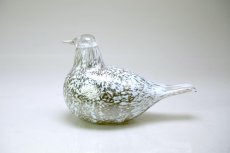 画像1: 北欧アートガラス/iittala/イッタラバード/Oiva Toikka/オイバトイッカ/ホワイト&シルバーバード/Small (1)