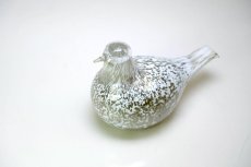 画像2: 北欧アートガラス/iittala/イッタラバード/Oiva Toikka/オイバトイッカ/ホワイト&シルバーバード/Small (2)