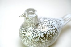 画像3: 北欧アートガラス/iittala/イッタラバード/Oiva Toikka/オイバトイッカ/ホワイト&シルバーバード/Small (3)