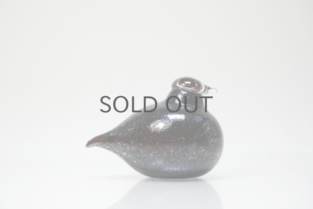 画像4: 北欧アートガラス/iittala/イッタラバード/Oiva Toikka/オイバトイッカ/Golden-Crested Kinglet/ダークボディ＆シルバーラスタ (4)