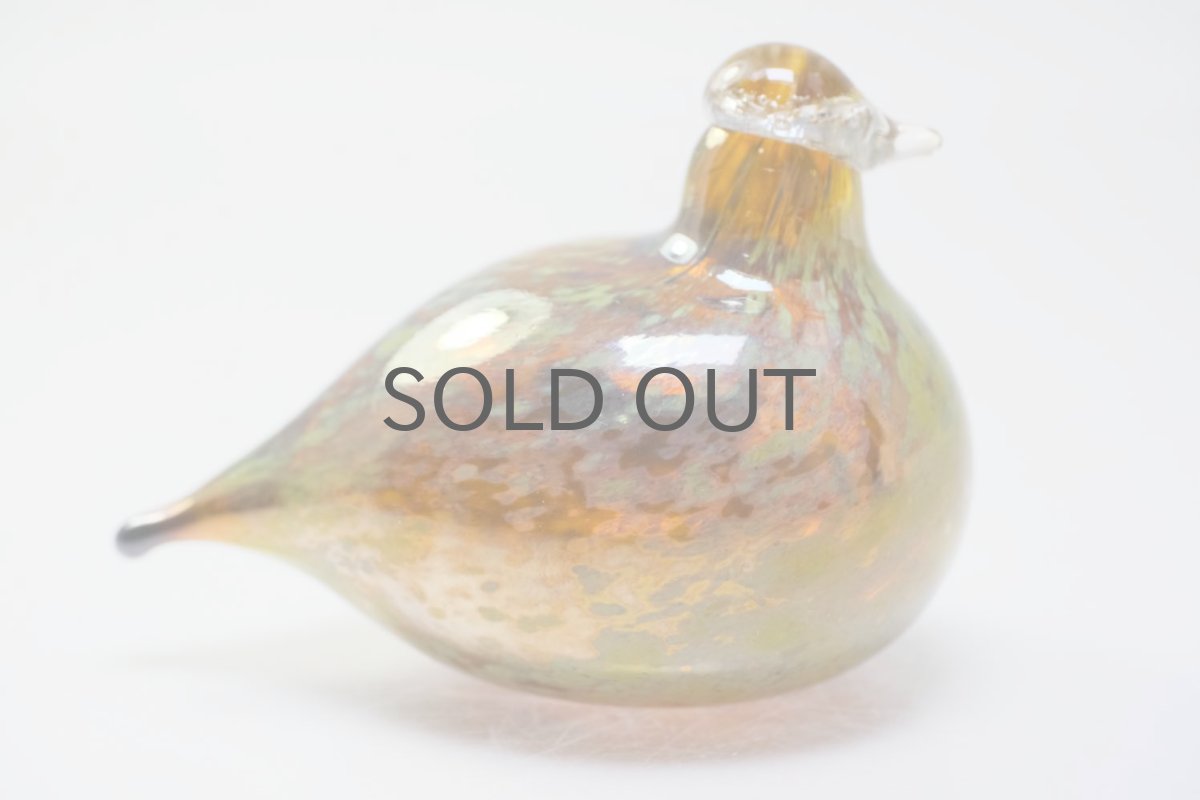 画像4: 北欧アートガラス/iittala/イッタラバード/Oiva Toikka/オイバトイッカ/Golden-Crested Kinglet/半透明ラスタ (4)