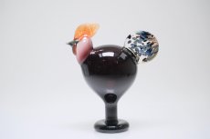 画像1: 北欧アートガラス/ビンテージガラス/Oiva Toikka/オイバ・トイッカ/Nuutajarvi/ヌータヤルヴィ/iittala/イッタラ/Birds/バード/Kukko/Rooster/ルースター/1998年 (1)