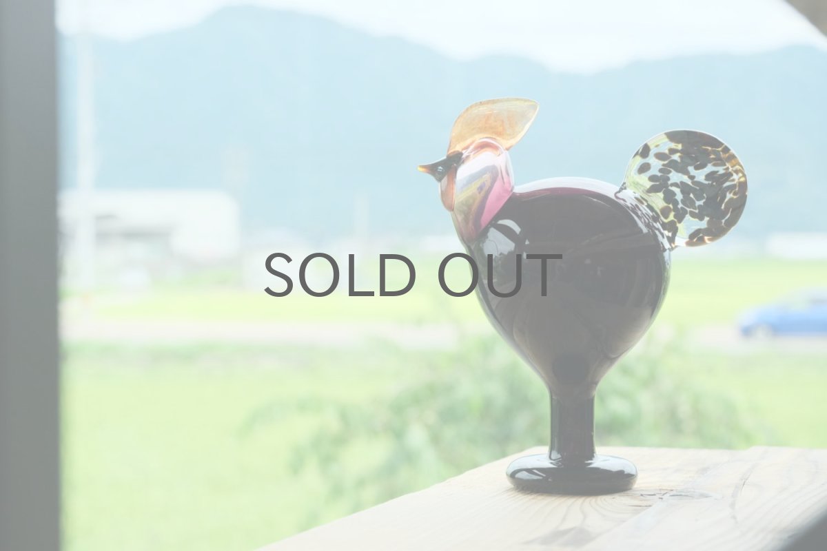 画像10: 北欧アートガラス/ビンテージガラス/Oiva Toikka/オイバ・トイッカ/Nuutajarvi/ヌータヤルヴィ/iittala/イッタラ/Birds/バード/Kukko/Rooster/ルースター/1998年 (10)