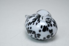 画像3: 北欧アートガラス/iittala/イッタラバード/Oiva Toikka/オイバトイッカ/Small GoldCrest/2004/スモールゴールドクレスト/ホワイト&ブラックラ斑点/No.3 (3)