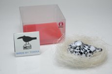 画像7: 北欧アートガラス/iittala/イッタラバード/Oiva Toikka/オイバトイッカ/Small GoldCrest/2004/スモールゴールドクレスト/ホワイト&ブラックラ斑点/No.3 (7)