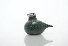 画像1: 北欧アートガラス/iittala/イッタラバード/Oiva Toikka/オイバトイッカ/Golden-Crested Kinglet/オリーブグリーン斑点 (1)
