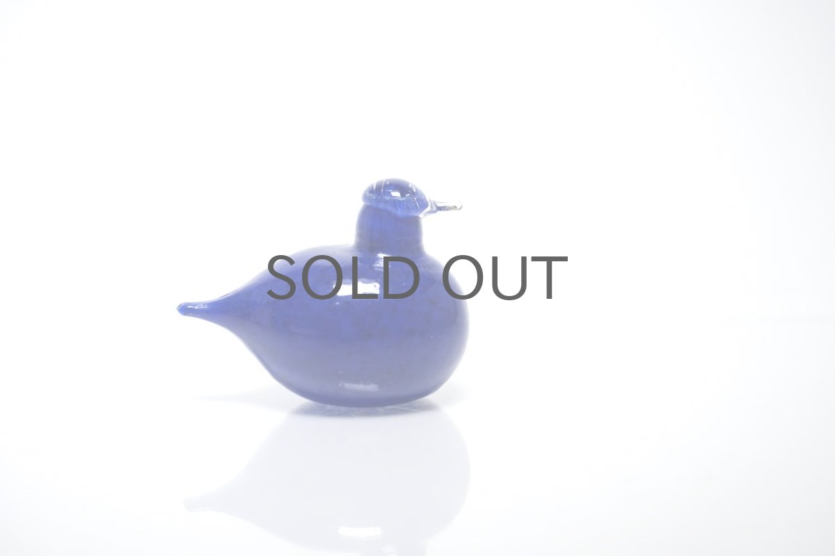 画像2: 北欧アートガラス/iittala/イッタラバード/Oiva Toikka/オイバトイッカ/Golden-Crested Kinglet/ブルー (2)