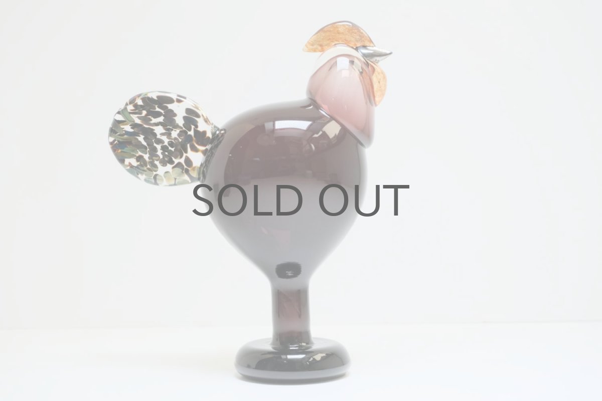 画像5: 北欧アートガラス/ビンテージガラス/Oiva Toikka/オイバ・トイッカ/Nuutajarvi/ヌータヤルヴィ/iittala/イッタラ/Birds/バード/Kukko/Rooster/ルースター/1998年 (5)