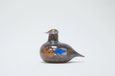 画像1: 北欧アートガラス/iittala/イッタラバード/Oiva Toikka/オイバトイッカ/Hippiainen/ヒッピアイネン/Golden-Crested Kinglet/ダークボディ/No.1 (1)