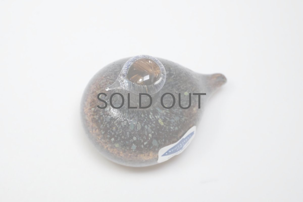 画像3: 北欧アートガラス/iittala/イッタラバード/Oiva Toikka/オイバトイッカ/Hippiainen/ヒッピアイネン/Golden-Crested Kinglet/ダークボディ/No.1 (3)