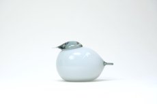 画像1: 北欧アートガラス/ビンテージガラス/Oiva Toikka/オイバ・トイッカ/Nuutajarvi/ヌータヤルヴィ/Birds/バード/kuukunen/Puffball/パフボール/グレー (1)
