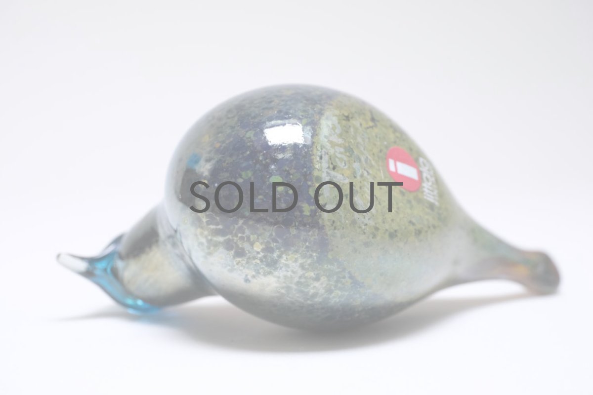 画像6: 北欧アートガラス/iittala/イッタラバード/Oiva Toikka/オイバトイッカ/Hippiainen/ヒッピアイネンより大きい/ゴールドラスター (6)