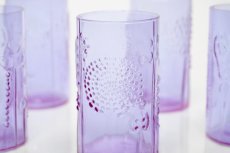 画像2: 北欧ビンテージガラス/オイバトイッカ/フローラ/グラス/タンブラー/高さ10cm/アメジスト (2)