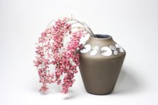 画像1: スウェーデン/Deco/フラワーベース/花瓶/ブラウン＆ホワイト花 (1)
