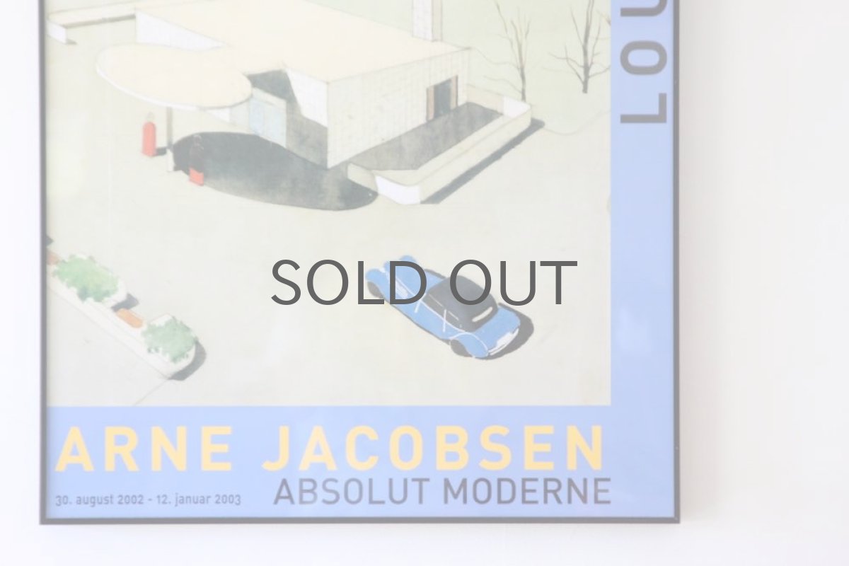 画像2: Arne Jacobsenアルネ・ヤコブセ　ポスターフレーム付き No２青 (2)