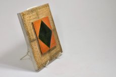 画像3: 北欧ビンテージ/北欧アート/Rut Bryk/ルート・ブリュック/陶板/アートオブジェクト/オレンジ＆グリーン/No.2/委託品 (3)