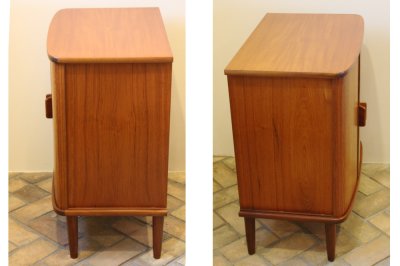 画像1: 北欧ビンテージ家具/デンマーク　キャビネット　ジャバラ　No.4