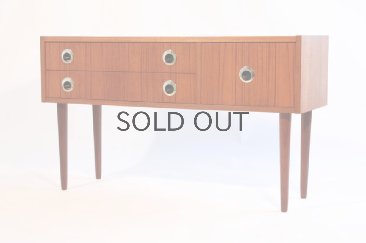 画像1: Danish Teak Chest　チークチェスト　2段丸取っ手 (1)