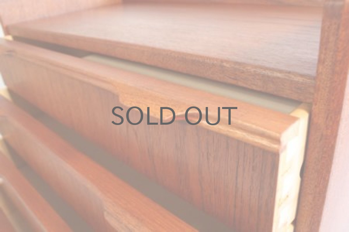 画像2: 北欧ヴィンテージ家具/Danish Teak Chest　チークチェスト　５段 (2)