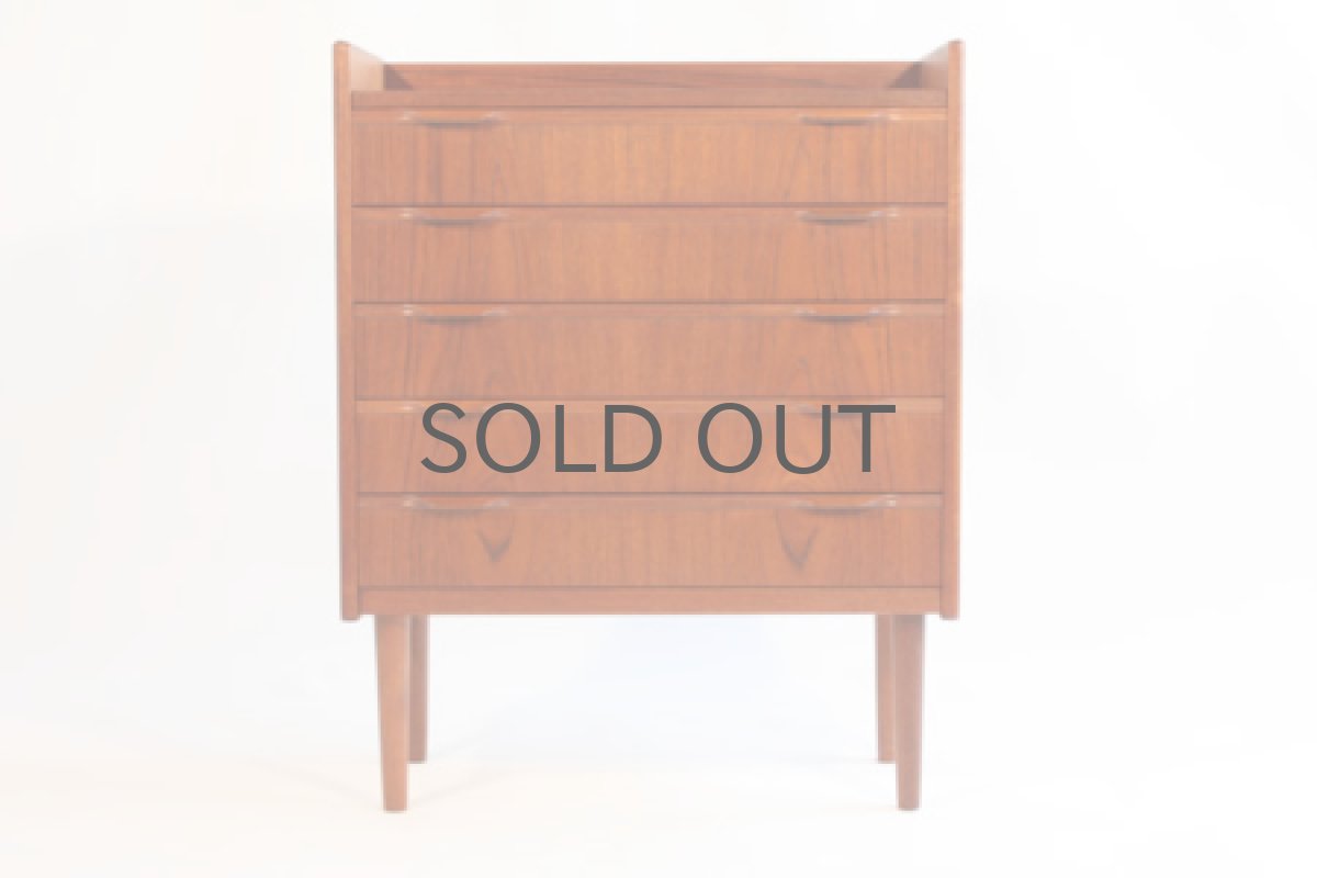 画像3: 北欧ヴィンテージ家具/Danish Teak Chest　チークチェスト　５段 (3)