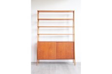 画像2: ビンテージ北欧家具/デンマーク製/Omann Jun Møbelfabrik/チーク&オークオープンシェルフ (2)
