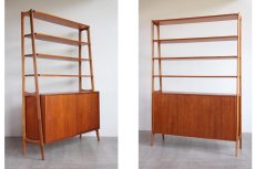 画像3: ビンテージ北欧家具/デンマーク製/Omann Jun Møbelfabrik/チーク&オークオープンシェルフ (3)