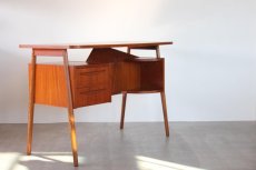 画像1: 北欧ビンテージ家具/デンマーク家具/ チーク/デスク (1)