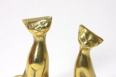 画像5: スウェーデンの蚤の市で見つけた/真ちゅうネコセット (5)