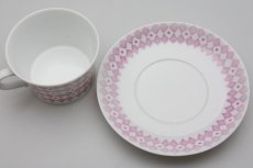 画像4: Upsala Ekeby 　ウプサラ　エクビィ　Karlskrona窯 コーヒーカップ＆ソーサー ダイヤ柄 (4)