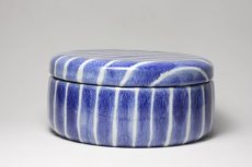 画像1:  Ekeby/エクビィ/Ingrid Atterberg/イングリッド　アッテルバーグ/ストライプ蓋付器 (1)
