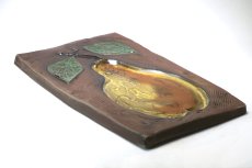 画像6: ビンテージ北欧雑貨/Upsala Ekeby /ウプサラエクビィ/陶板/Ester Wallin/Pear/ペア (6)