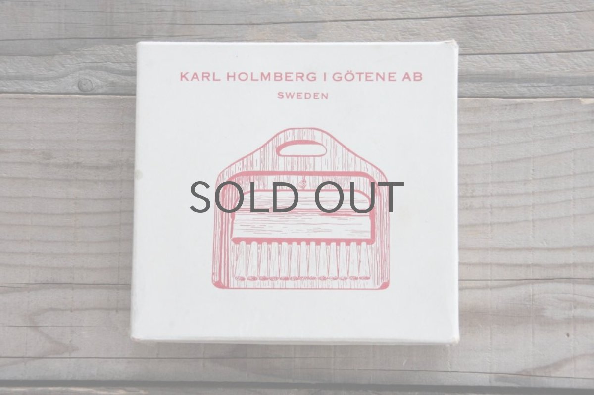 画像5: 北欧雑貨/Karl Holmberg社製　チーク卓上ブラシ　オリジナルボックス付きNo1 (5)