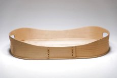 画像1: 北欧ビンテージ雑貨/白樺トレイ/スウェーデン/W34cm (1)